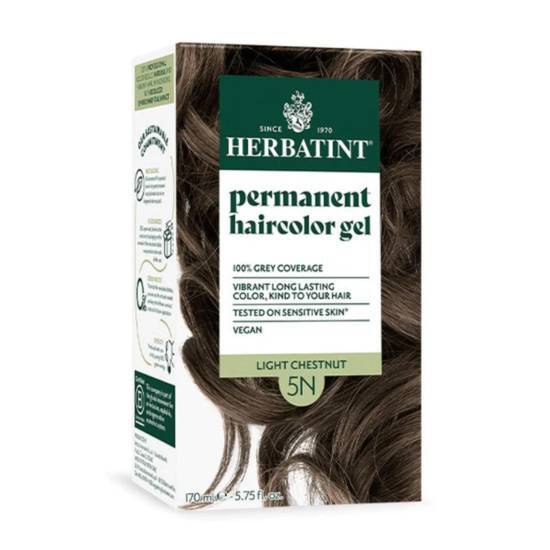 ANTICA ERBORISTERIA S.p.A HERBATINT Permanent Gel Βαφή Μαλλιών Χωρίς Αμμωνία 5N Καστανό Ανοιχτό 170ml