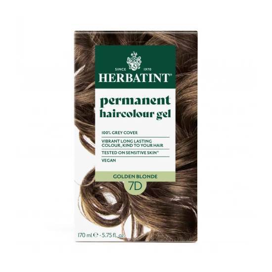 ANTICA ERBORISTERIA S.p.A HERBATINT Permanent Gel Βαφή Μαλλιών Χωρίς Αμμωνία 7D Ξανθό Χρυσαφί 170ml