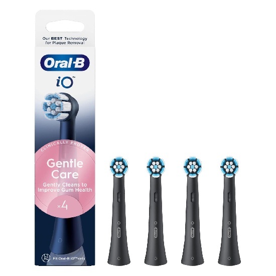 ORAL-B ORAL-B Ανταλλακτικές Κεφαλές Ηλεκτρικής Οδοντόβουρτσας iO Gentle Care Black 4 Τεμάχια