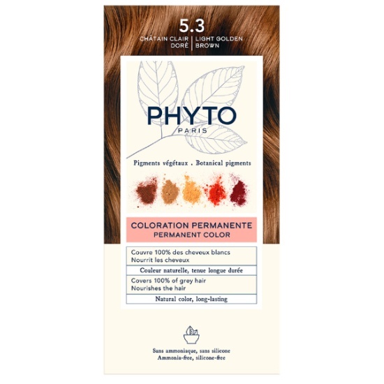 PHYTO PHYTO Μόνιμη Βαφή Μαλλιών Καστανό Ανοιχτό Χρυσό Νο 5.3