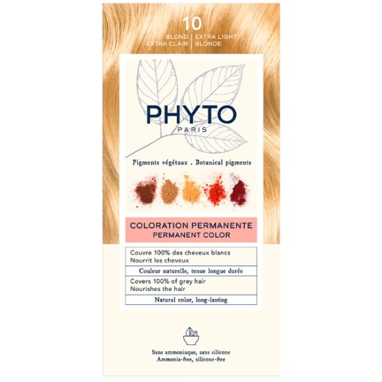 PHYTO PHYTO Μόνιμη Βαφή Μαλλιών Κατάξανθο Πλατινέ No.10