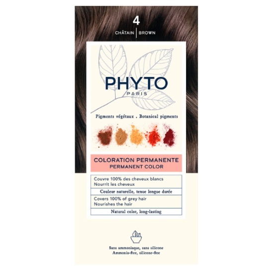 PHYTO PHYTO Μόνιμη Βαφή Μαλλιών Καστανό Νο 4