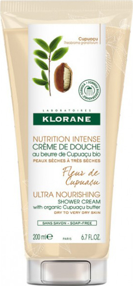 KLORANE Nourishing Shower Gel with Organic Cupuacu Butter & Fleur de Cupuacu Κρεμώδες Ντους με Βούτυρο & Άνθος Cupuacu 200ml