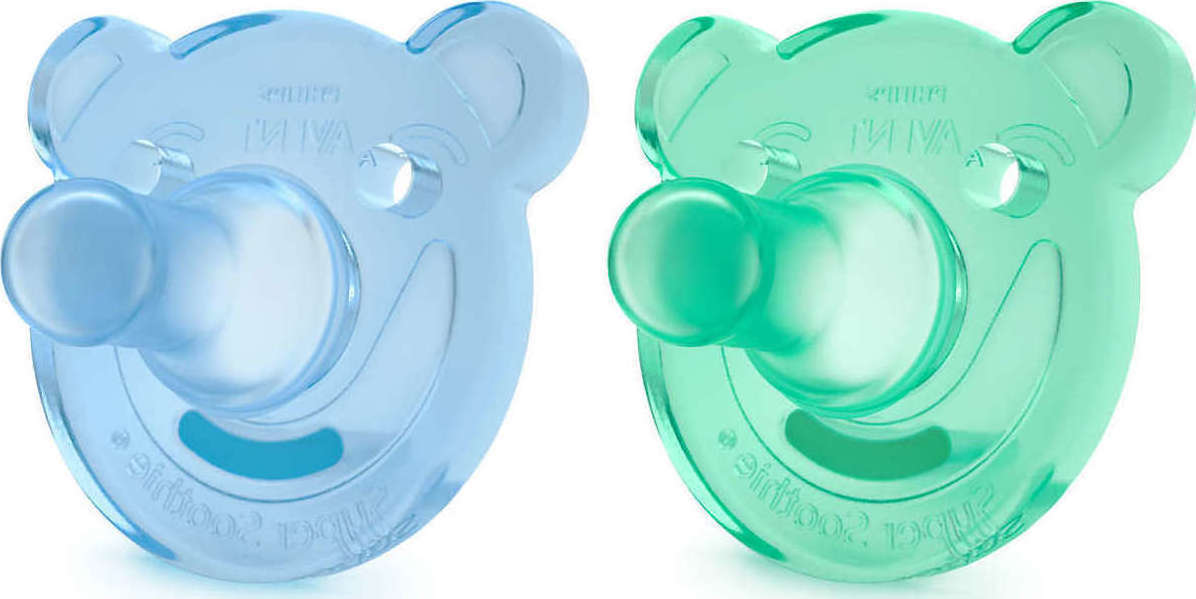 Philips Avent Πιπίλες Σιλικόνης Soothie Shapes 3-18m SCF194/04 2 τεμάχια