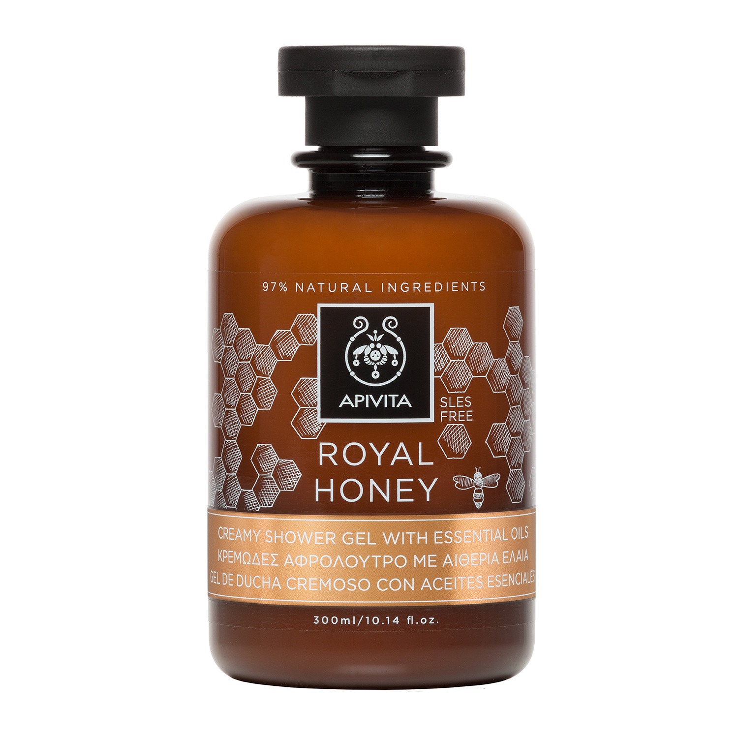 APIVITA Royal Honey Κρεμώδες Αφρόλουτρο με Αιθέρια Έλαια 300ml