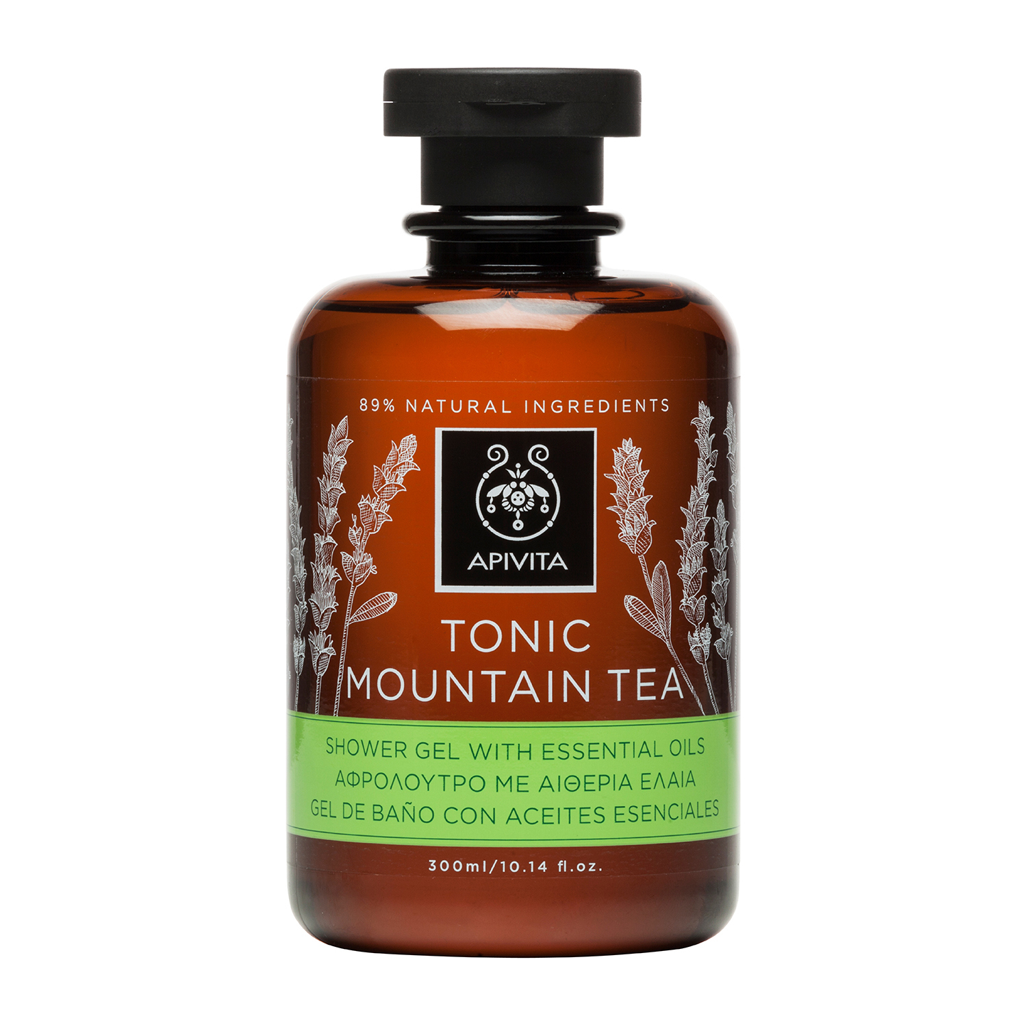 APIVITA Tonic Mountain Tea Αφρόλουτρο με Αιθέρια Έλαια 300ml