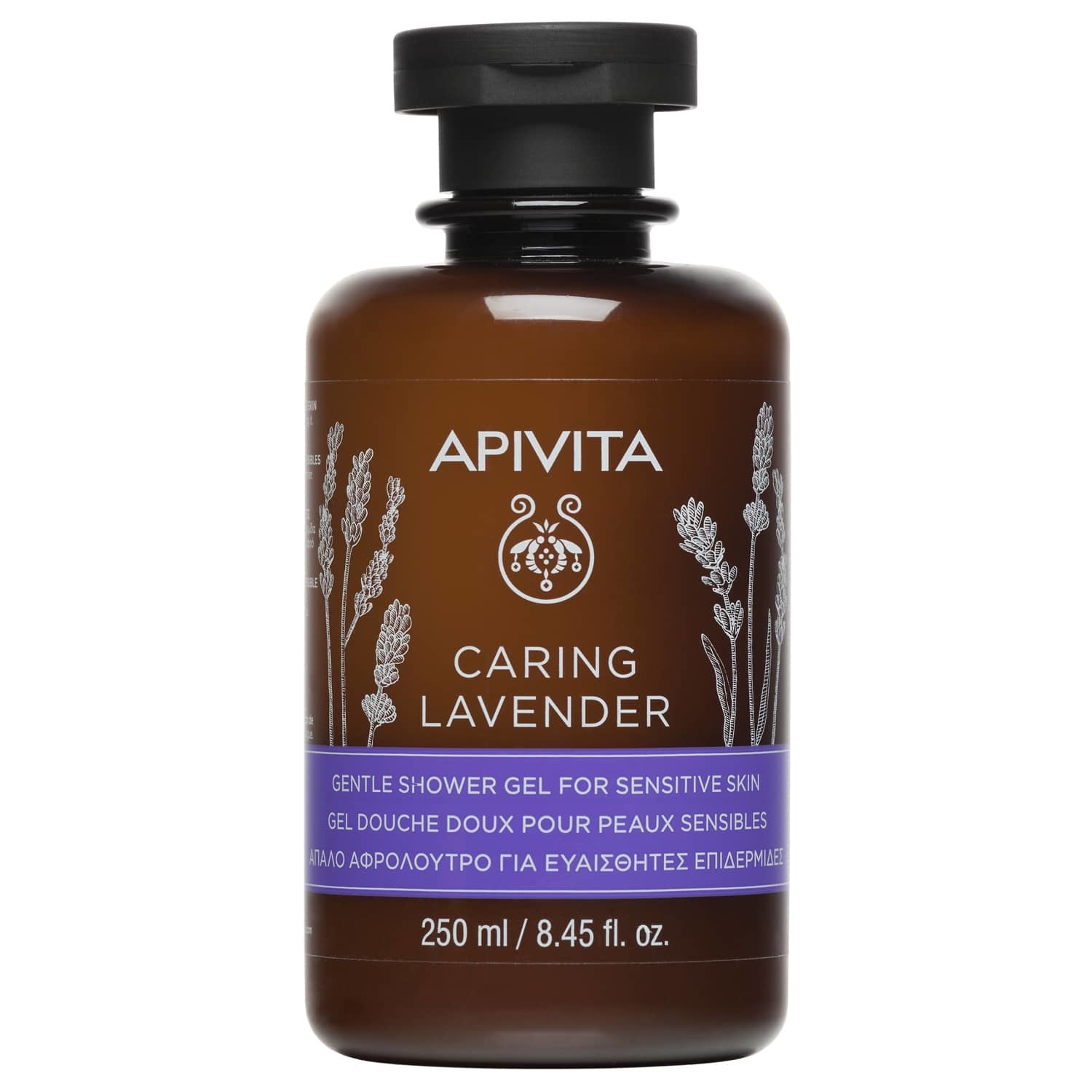 APIVITA Caring Lavender Απαλό Αφρόλουτρο για Ευαίσθητες Επιδερμίδες – Υποαλλεργικό 250ml