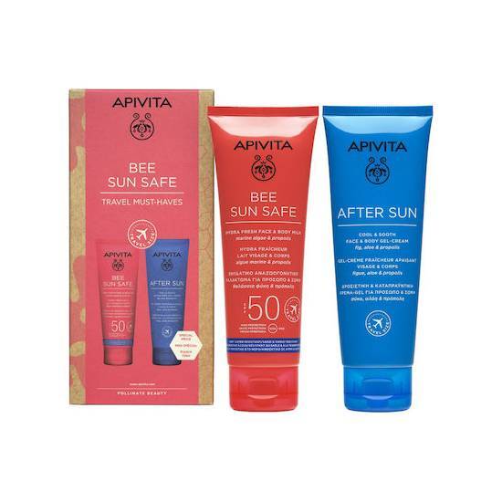 APIVITA APIVITA Hydra Fresh Face Body Milk SPF50 100ml & After Sun Gel 100ml