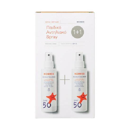 KORRES ΚΑΡΥΔΑ & ΑΜΥΓΔΑΛΟ SPRAY SPF50 1+1 150ML