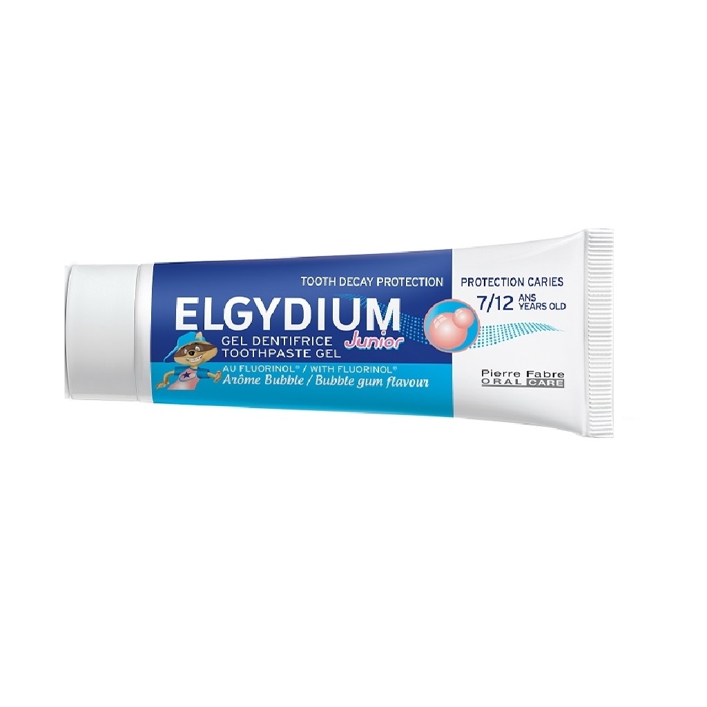 Elgydium Toothpaste Junior Bubble 50ml - Οδοντόπαστα Με Γεύση Τσιχλόφουσκα Για Παιδιά 7-12 Ετών