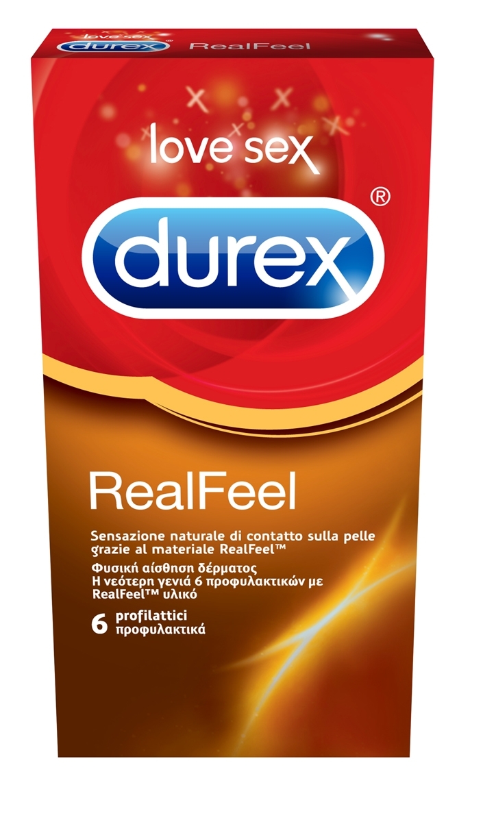 Durex Real Feel 6τμχ - Προφυλακτικά Πολύ Λεπτά Χωρίς Λάτεξ