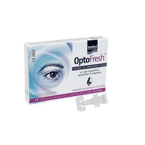 Intermed Optofresh Eye Wash Drops 10x5ml - Σταγόνες Για Οφθαλμικές Πλύσεις
