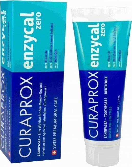Curaprox Enzycal Zero Οδοντόπαστα 75ml - Οδοντόπαστα Χωρίς Φθόριο Με Γεύση Μέντα