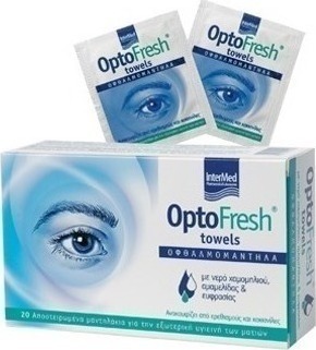 Intermed Optofresh Towelettes 20τμχ - Αποστειρωμένα Οφθαλμικά Μαντηλάκια