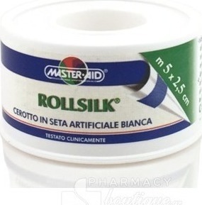 Master Aid Rollsilk 5mx2.5cm - Επιδεσμική Ταινία Aπό Μετάξι Σε Ρολό