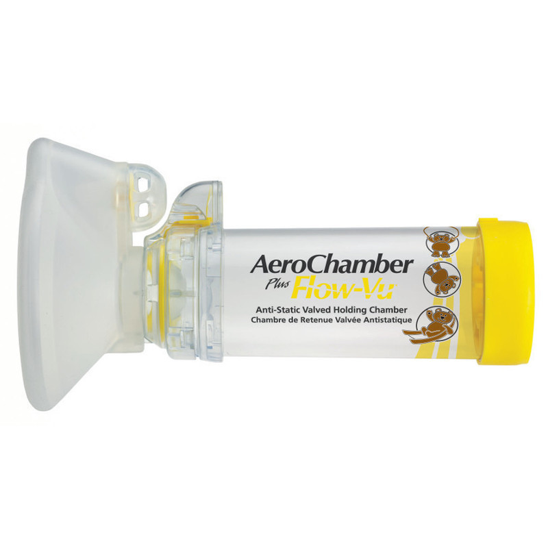 Aerochamber Plus Flow-Vu Medium Mask 1-5 Years - Παιδικός Aεροθάλαμος Eισπνοών Με Mάσκα