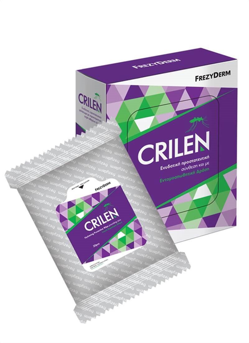 Frezyderm Crilen Wipes 20τμχ - Εντομοαπωθητικά Μαντηλάκια