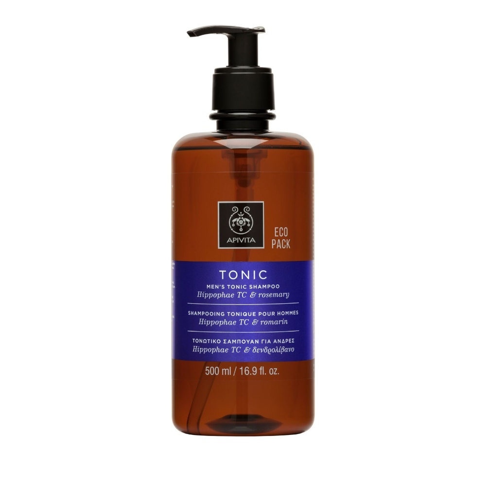 Apivita Mens Tonic Shampoo 500ml - Σαμπουάν Κατά Της Τριχόπτωσης Με Hippophae TC και Δενδρολίβανο