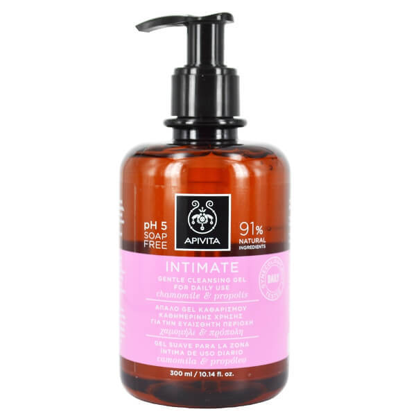 Apivita Intimate Daily 300ml - Απαλο Gel Καθαρισμου Καθημερινής Χρήσης Για Την Ευαισθητη Mε Χαμομήλι και Πρόπολη