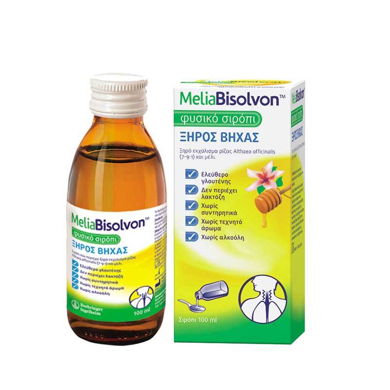 MeliaBisolvon 100ml - Φυσικό Σιρόπι Για Τον Ξηρό Βήχα
