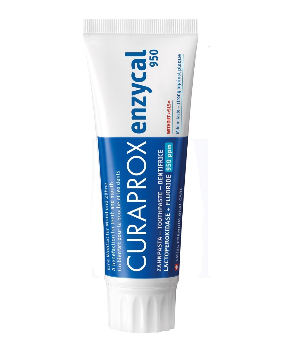 Curaprox Enzycal 950 Ppm 75ml - Οδοντόπαστα Με Ένζυμα και Φθόριο Χωρίς SLS