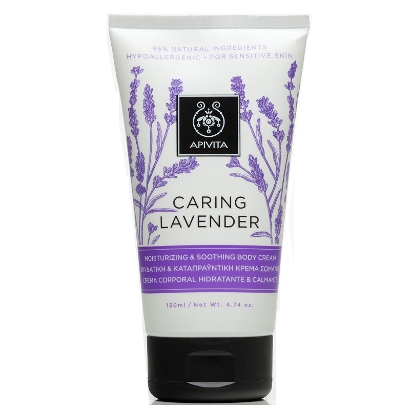Apivita Caring Lavender Moisturizing και Soothing Body Cream 150ml - Ενυδατική και Καταπραϋντική Κρέμα Σώματος Με Λεβάντα