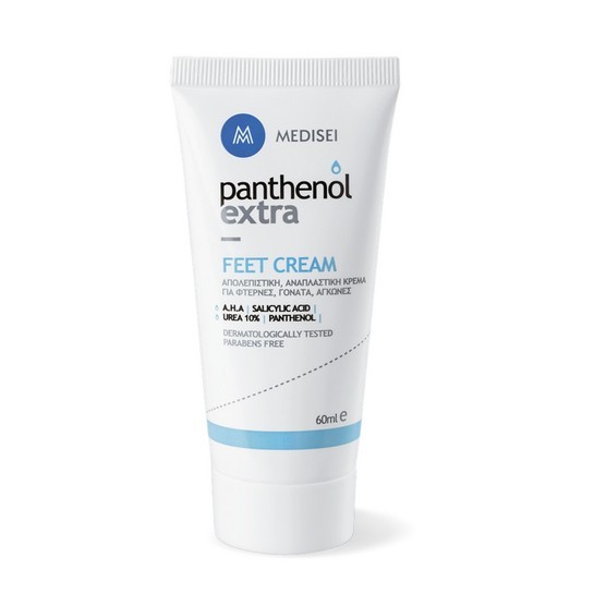 Medisei Panthenol Extra Feet 60ml - Aπολεπιστική. Αναπλαστική Κρέμα Για Φτέρνες. Γόνατα και Αγκώνες