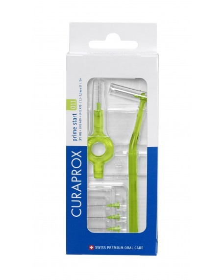 Curaprox Cps Prime Start 11 5τμχ - Μεσοδόντια Βουρτσάκια Με Λαβές Πράσινα