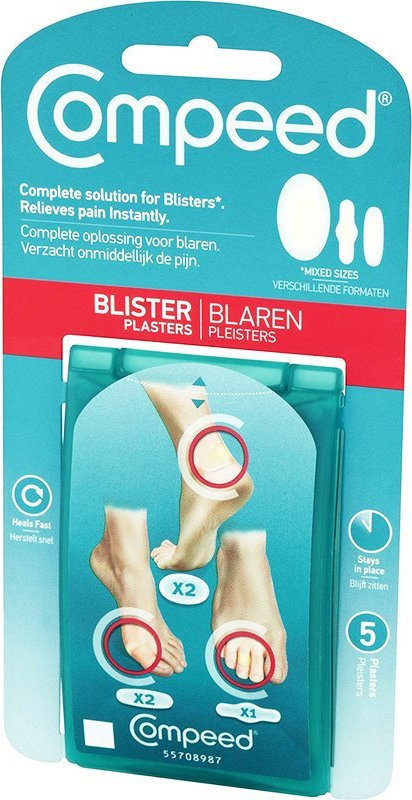 Compeed Blisters Mix Pack 5τμχ - Επιθέματα Για Φουσκάλες 3 Διαφορετικά Μεγέθη
