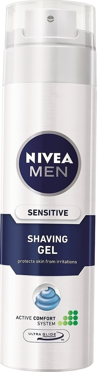 Nivea Men Sensitive Shaving Gel 200ml - Gel Ξυρίσματος 0% Οινόπνευμα
