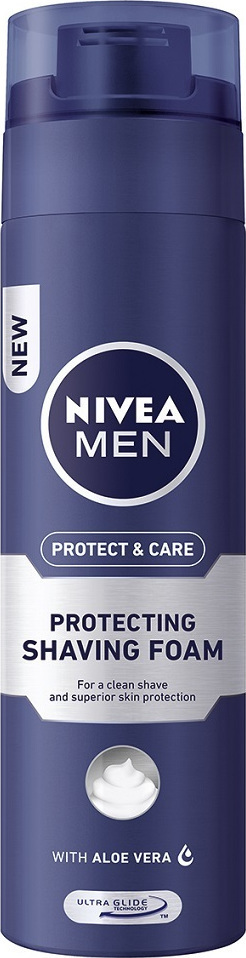 Nivea Men Protect και Care 200ml - Αφρός Ξυρίσματος Με Aloe Vera