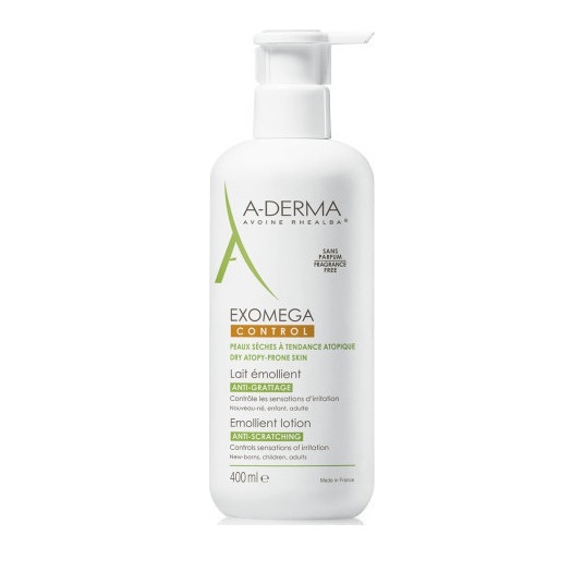 A-Derma Exomega Control Emollient Lotion 400ml - Μαλακτικό Γαλάκτωμα Για Ατοπικό Δέρμα
