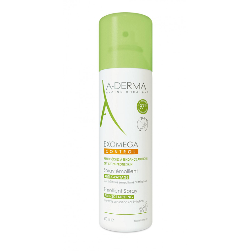 A-Derma Exomega Control Emolient Spray Anti-Scratching 200ml - Σπρέυ Ελέγχου Κατά του Κνησμού