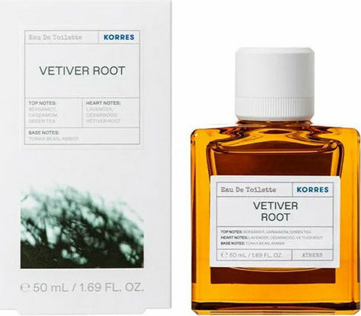 Korres Vetiver Root Eau de Toilette 50ml - Ανδρικό Άρωμα Mε Νότες Περγαμόντου και Πράσινου Τσαγιού