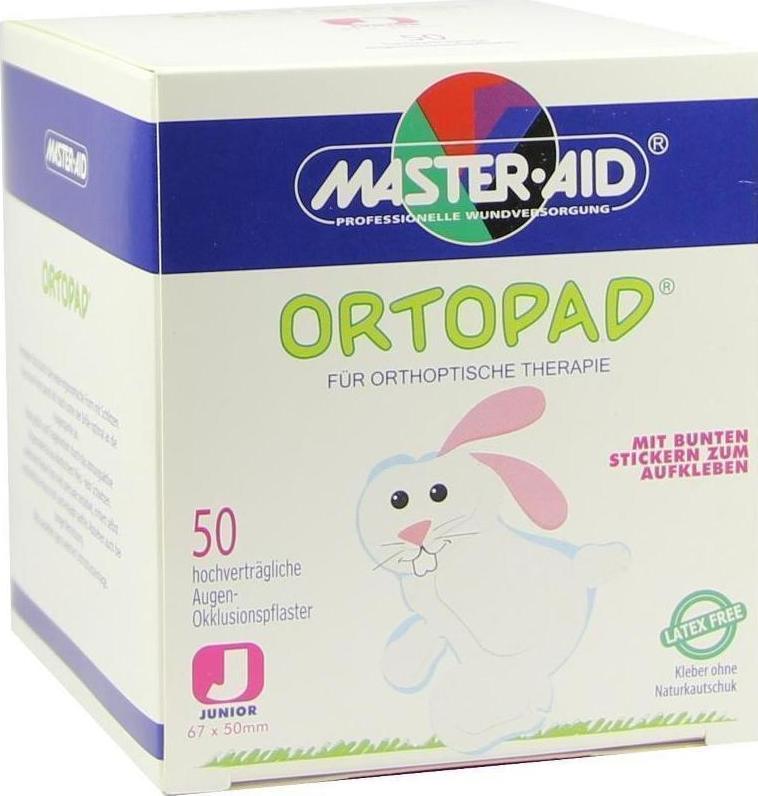 Master Aid Ortopad Junior 67mmx50mm 50τμχ - Παιδικά Οφθαλμικά Αυτοκόλλητα Για Στραβισμό
