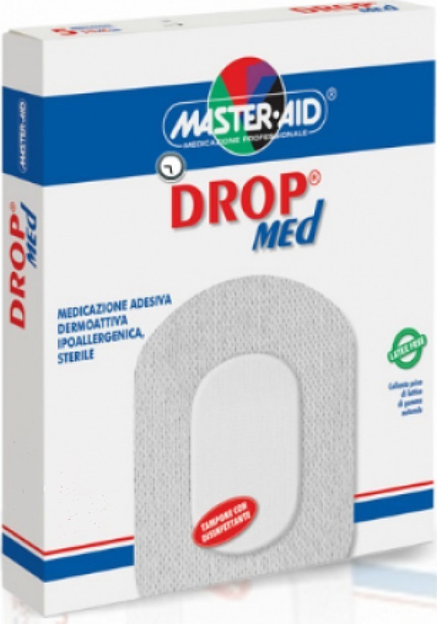 Master Aid Drop Med 10x6cm 5τμχ - Αντικολλητικές Αυτοκόλλητες Γάζες