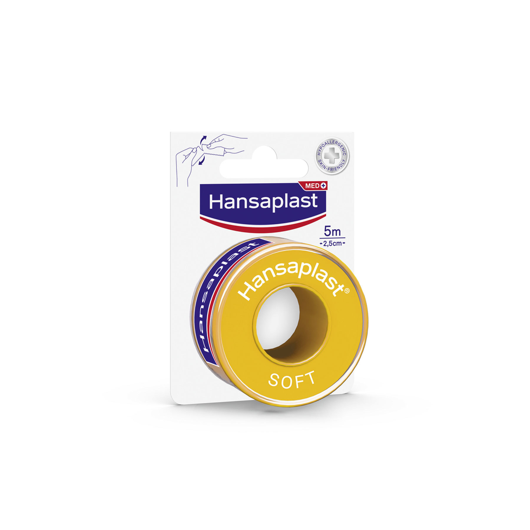 Hansaplast Soft 2.5cm x 5m - Αυτοκόλλητη Επιδεσμική Ταινία