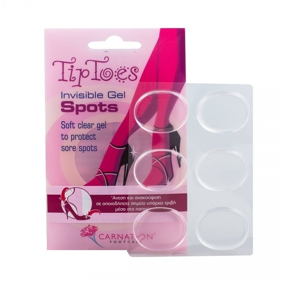 Vican Carnation TipToes Invisible Gel Spots 6τμχ - Προστατευτικό Από Ειδικό Απαλό Διάφανο Gel Για Άνεση και Ανακούφιση