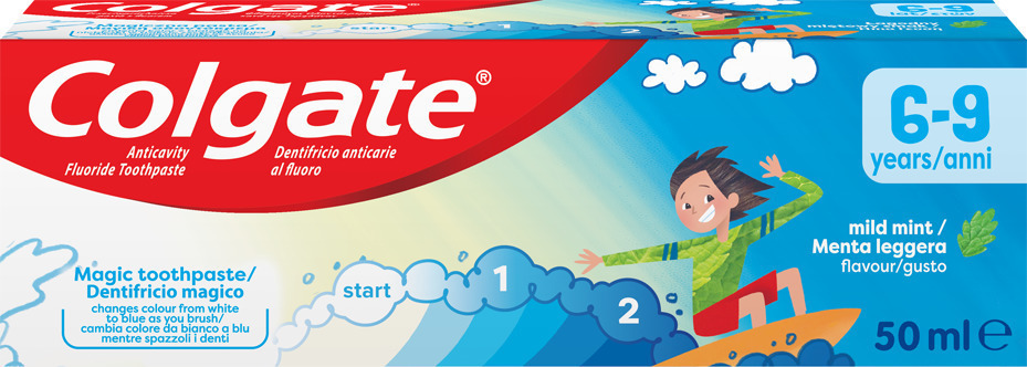 Colgate Kids Toothpaste 6-9 Years Mild Mint Flavor 50ml - Παιδική Οδοντόκρεμα Με Γεύση Μέντας