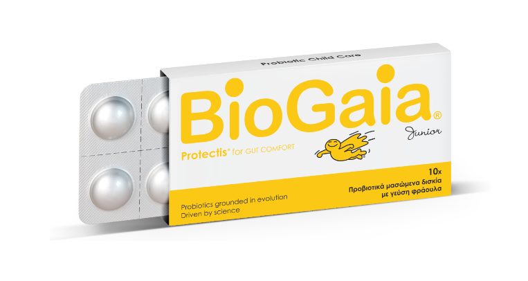 BioGaia Protectis Junior 10 Δισκία - Προβιοτικά Με Γεύση Φράουλα