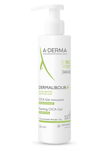 A-Derma Dermalibour+ Cica-Gel Moussant 200ml - Καταπραϋντικός Αφρός Καθαρισμού Για Όλη Την Οικογένεια