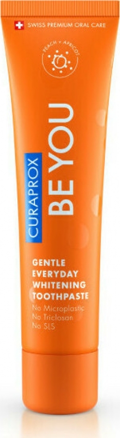 Curaprox Be You Toothpaste Peach και Apricot 60ml - Οδοντόκρεμα Για Καθημερινή Προστασία και Λεύκανση Με Γεύση Ροδάκινο και Βερίκοκο