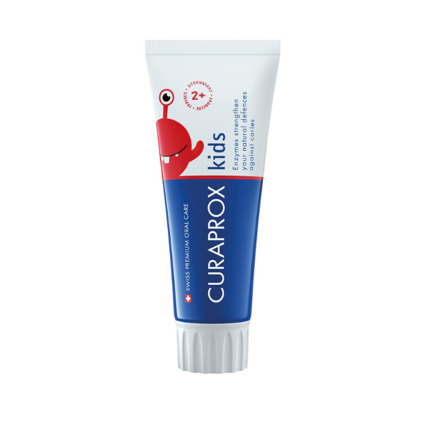 Curaprox Kids Strawberry With Fluoride 60ml - Οδοντόκρεμα Με Γεύση Φράουλας Με Φθόριο Από 2 Ετών