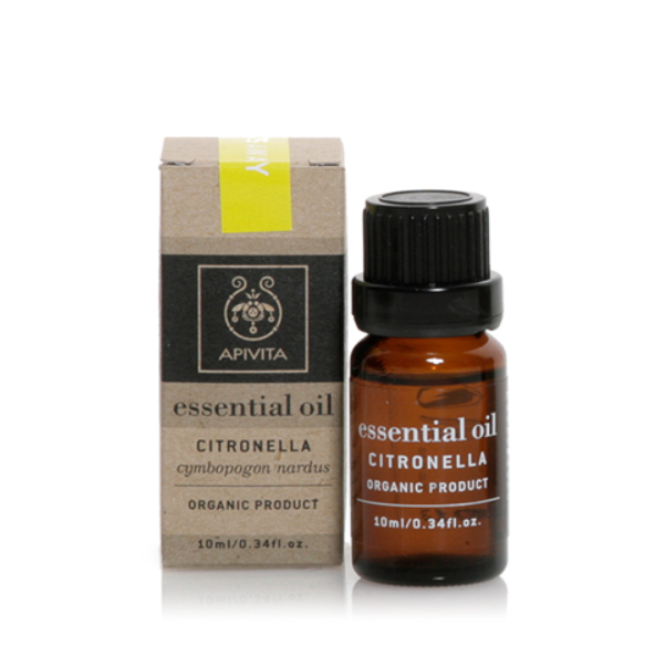 Apivita Essential Oil Citronella 10ml - Σιτρονέλα Βιολογικό Αιθέριο Έλαιο