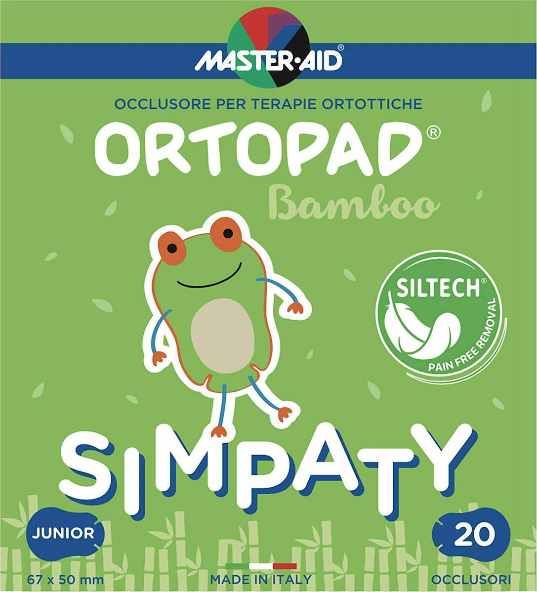 Master Aid Ortopad Simpaty Junior 6.7x5cm 20τμχ - Παιδικά Οφθαλμικά Επιθέματα