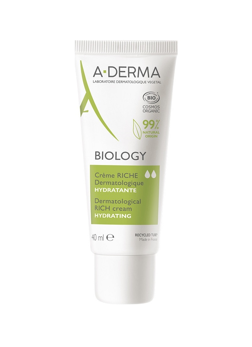 A-Derma Biology Dermatological Rich Cream Hydrating 40ml - Ενυδατική Κρέμα Με Πλούσια Υφή