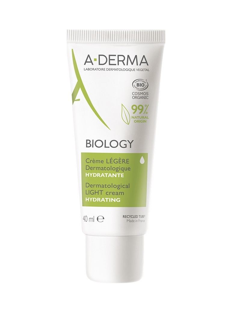 A-Derma Biology Dermatological Light Cream Hydrating 40ml - Ενυδατική Κρέμα Με Ελαφριά Υφή