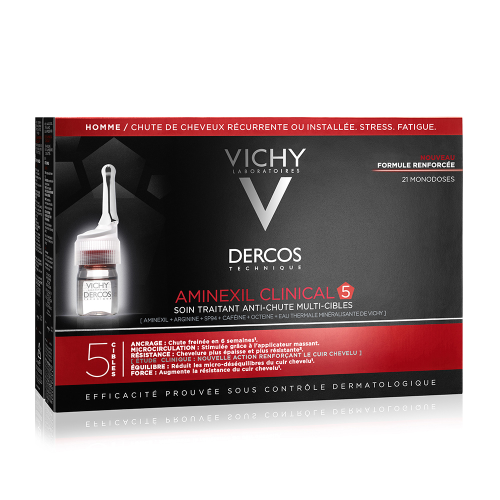 Vichy Dercos Aminexil Clinical 5 Men 21x6ml - Αμπούλες Κατά Tης Ανδρικής Τριχόπτωσης