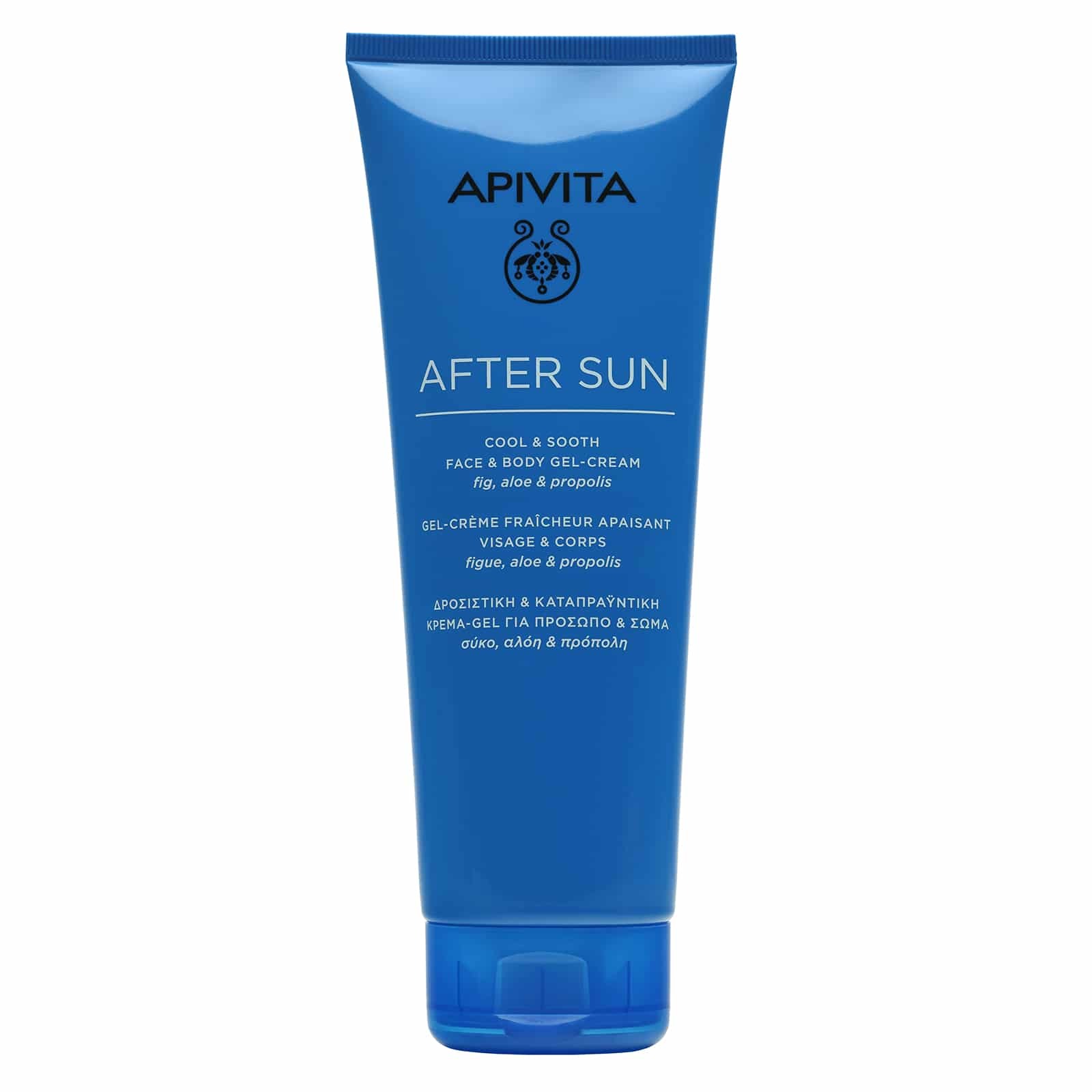 Apivita After Sun Cool και Sooth Face και Body Gel Cream 200ml - Δροσιστική και Καταπραϋντική Κρέμα Με Σύκο. Αλόη και Πρόπολη