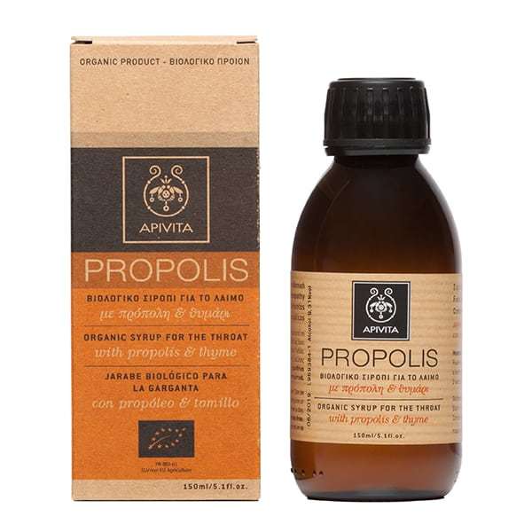 Apivita Propolis 150ml - Βιολογικο Σιροπι Για Το Λαιμο Με Πρόπολη και Θυμάρι #